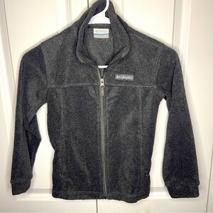 Columbia Fleece Full Zip Size XS Charcoal Gray Outdoor girl Youth Warm Adventure